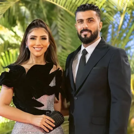 مي عمر وزوجها محمد سامي- الصورة من حسابها على إنستغرام