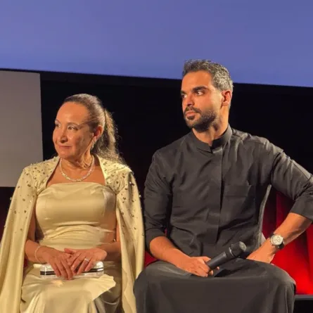 نواف الظفيري وخيرية نظمي- الصورة خاصة بـ سيدتي- تصوير- معتز الشافعي