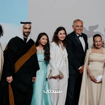نجوم وصناع الفيلم السعودي هجرة من مهرجان فينيسيا في يومه الثاني - تصوير يوسف بوهوش خاص سيدتي