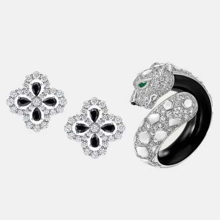 مجوهرات مرصعة بأحجار سوداء في إطلالاتكِ الراقية