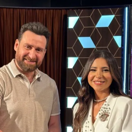 نضال الشافعي من كواليس البرنامج - الصورة من المركز الصحفي