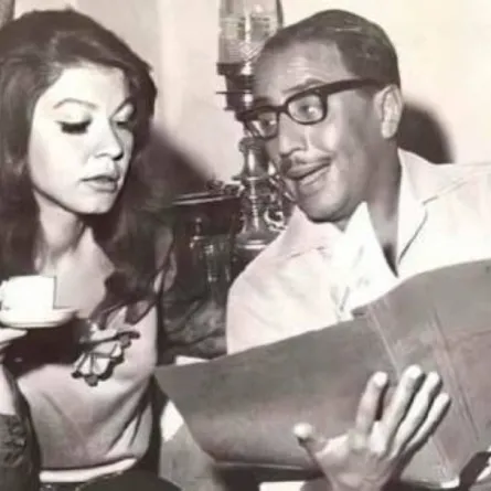 فؤاد المهندس و شويكار- صورة أرشيفية