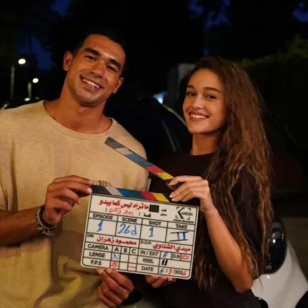 نور إيهاب ويوسف عمر من كواليس ما تراه ليس كما يبدو- الصورة من المركز الإعلامي للمسلسل