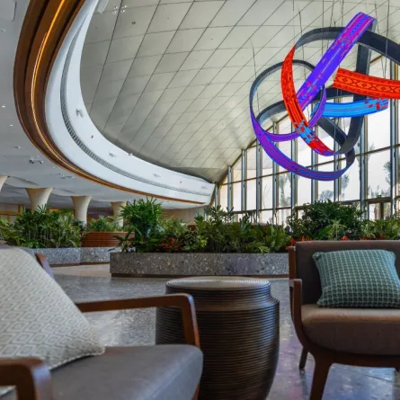 عمل الفنان العالمي دانيال كانوغر المستلهم من السدو - الصورة من البحر الأحمر الدولية