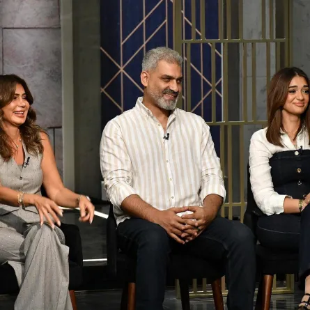 نجلاء بدر وهاني عادل وملك أحمد زاهر - الصورة من المكتب الإعلامي لبرنامج واحد من الناس