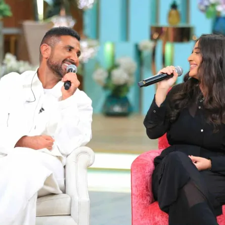 أحمد سعد وابنته جودي- الصورة من المركز الإعلامي لبرنامج معكم