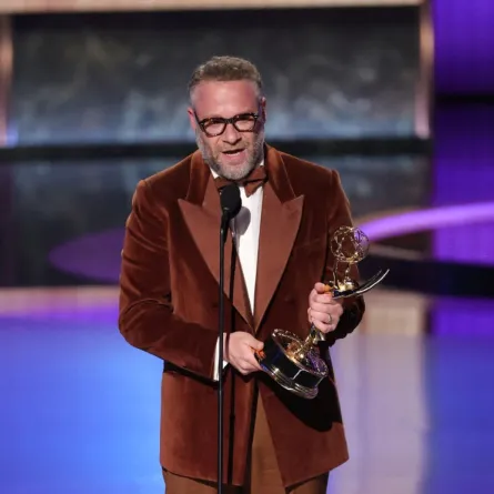 سيث روغن Seth Rogen، من حفل توزيع جوائز إيمي برايمتايم 2025. مصدر الصورة: KEVIN WINTER / GETTY IMAGES NORTH AMERICA / Getty Images via AFP