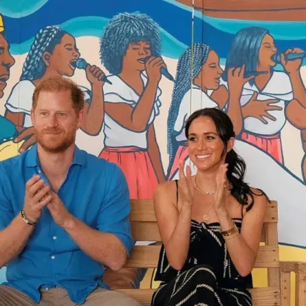 الأمير هاري وميغان- مصدر الصورة  ANDRES CASTILLA / Colombian Vice-Presidency / AFP