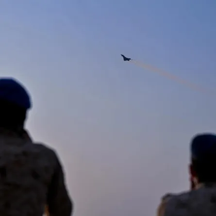 عروض جوية للمقاتلات السعودية في اليوم الوطني السعودي - الصورة من وكالة الأنباء السعودية "واس"