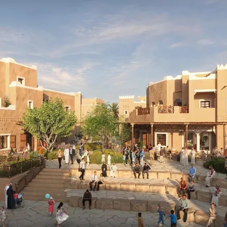 مشروع جادة جبل القرين بالدرعية - الصورة من وكالة الأنباء السعودية "واس"