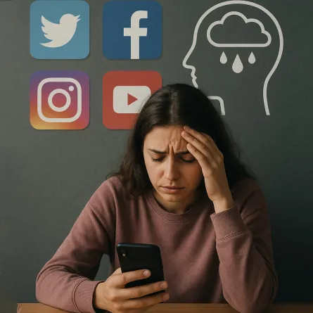 أثر السوشيال ميديا على الصحة النفسية