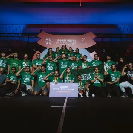 الفريق السعودي الفائز  بالميدالية البرونزية. الصورة من العلاقات العامة