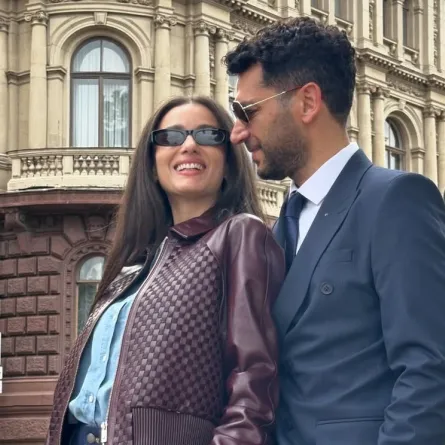 مراد يلديريم وزوجته إيمان الباني- الصورة من حسابه على إنستغرام