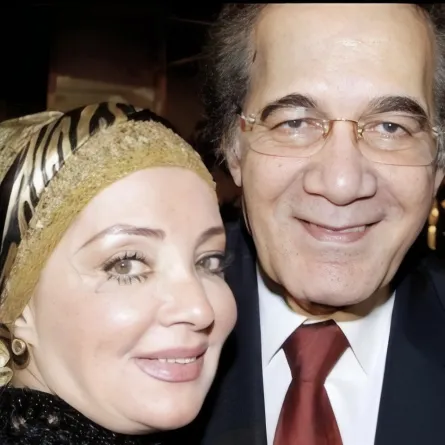 محمود ياسين وزوجته شهيرة- مصدر الصورة: رانيا محمود ياسين