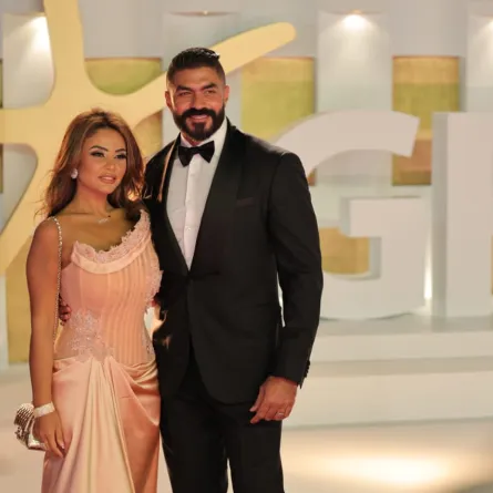 خالد سليم وزوجته من حفل افتتاح مهرجان الجونة - صورة خاصة لسيدتي