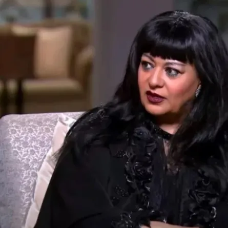 فريدة سيف النصف - لقطة من على الشاشة أثناء ظهورها في برنامج صاحبة السعادة