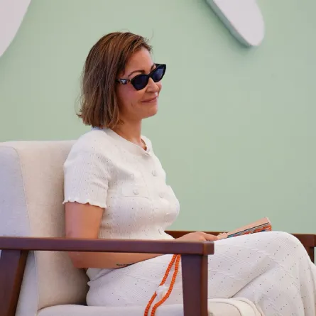 منة شلبي فى ندوتها بمهرجان الجونة- الصورة من المكتب الاعلامي للمهرجان