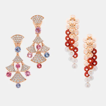 أقراط طويلة مرصوفة بالأحجار الكريمة لخريف 2025