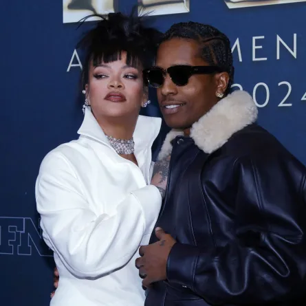 ريهانا وآساب روكي في نيويورك (Rihanna and A$AP Rocky in New York). مصدر الصورة: Leonardo Munoz / AFP