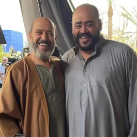 أشرف عبد الباقي ومحمد ممدوح من كواليس السادة الأفاضل- الصورة من حساب الأول على إنستغرام