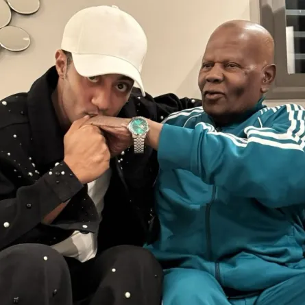 محمد رمضان مع والده الراحل- الصورة من حسابه على إنستغرام