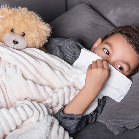 صورة لطفل مريض