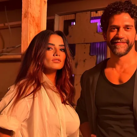 زينة واحمد مجدي من فيلم بنات الباشا -  الصورة من المكتب الاعلامي لزينة