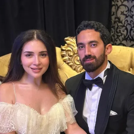 مي عز الدين وزوجها أحمد تيمور خليل