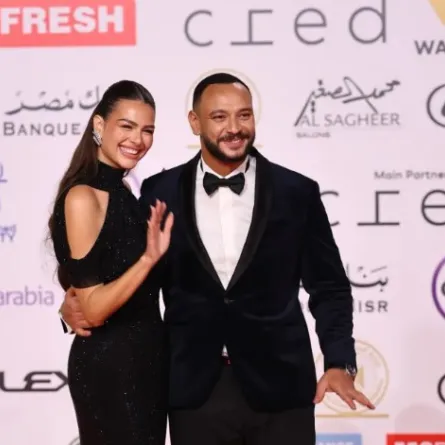 هنادي مهنا وأحمد خالد صالح بحفل افتتاح مهرجان القاهرة السينمائي- صورة خاصة لسيدتي تصوير يحيى أحمد