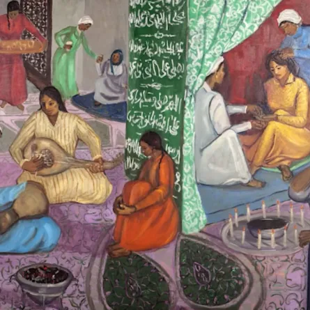 عمل فني للفنانة صفية بن زقر من السعودية