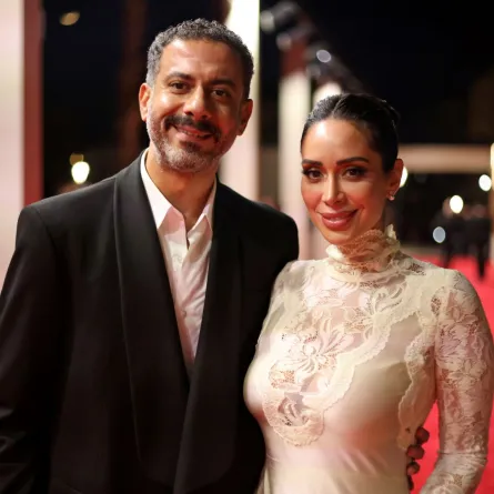 محمد فراج وزوجته بسنت شوقي من مهرجان البحر الأحمر السينمائي - مصدر الصورة Photo by Darren Arthur / Getty Images / for The Red Sea International Film Festival