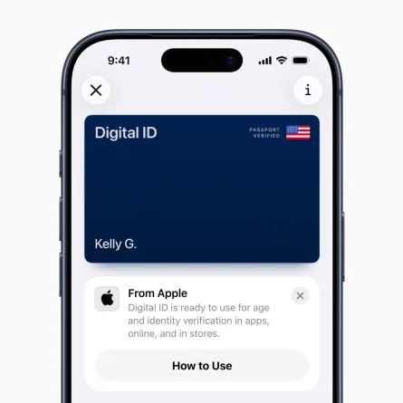 ميزة Digital ID من آبل - الصورة من الموقع الرسمي لشركة آبل