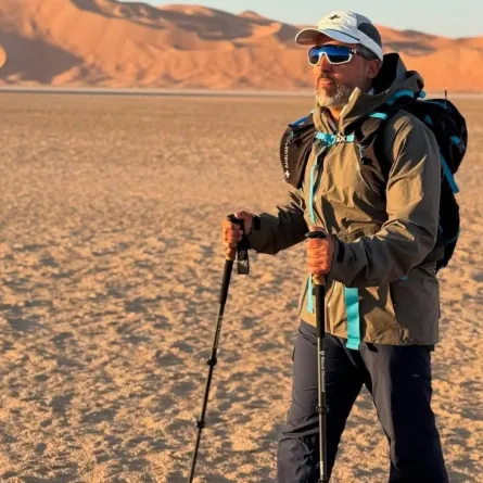 بدر الشيباني بطل فيلم "قمم سبع"- الصورة من حسابه على إنستغرام