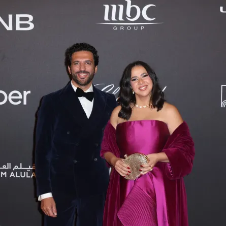 حسن الرداد وإيمي سمير غتنم - مصدر الصورة - (Photo by Hoda Davaine/Getty Imagesfor the Red Sea International Film Festival )