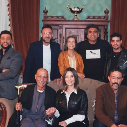 أبطال وصُنّاع مسلسل قسمة العدل - الصورة من حساب المخرج أحمد خالد على فيسبوك