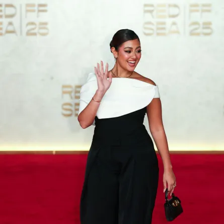 ماريا بحراوي على سجادة مهرجان البحر الأحمر السينمائي 2025- (مصدر الصورة Tim P. Whitby/Getty Images for The Red Sea International Film Festival)