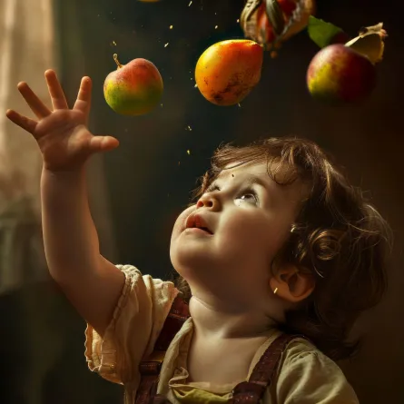 صورة تعبر عن حب الأطفال للفواكه