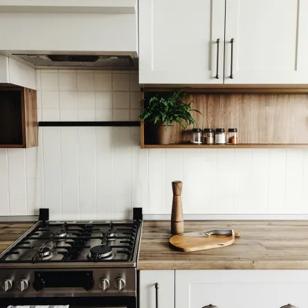 الموقد في المطبخ