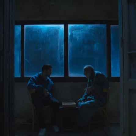 أحمد مالك وكامل الباشا في كواليس فيلم كولونيا- الصورة من موقع مهرجان البحر الأحمر