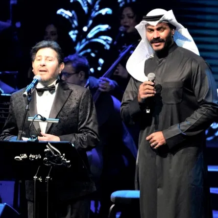 هاني شاكر وخالد سليم- الصورة من المركز الاعلامي لـ شركة ليلة عمر