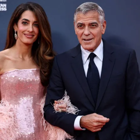 جورج George Clooney وزوجته أمل كلوني Amal Clooney في مهرجان لندن السينمائي الدولي 2025. مصدر الصورة: HENRY NICHOLLS / AFP
