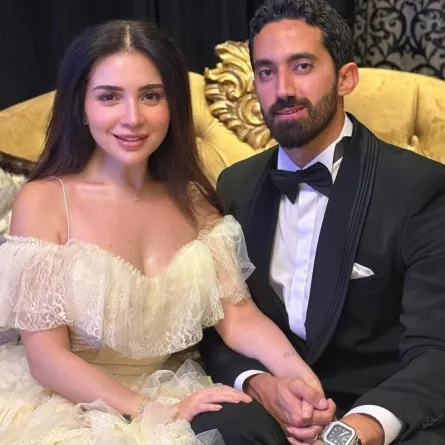 مي عز الدين وزوجها أحمد تيمور - الصورة من حسابها على إنستغرام