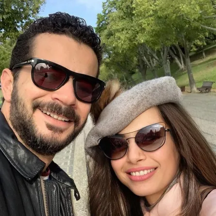 داليا مصطفى وشريف سلامة - الصورة من حساب شريف على فيس بوك