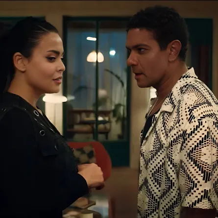 آسر ياسين وأسماء جلال من فيلم إن غاب القط - الصورة من الشركة المنتجة