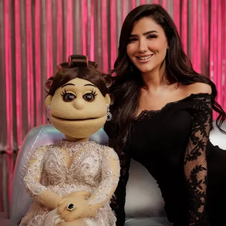 مي عمر مع أبلة فاهيتا - الصورة من حساب مي على إنستغرام