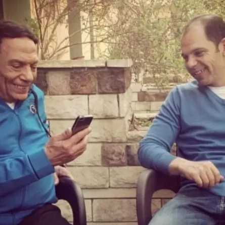 رامي إمام مع والده عادل إمام- الصورة من حساب رامي على إنستغرام