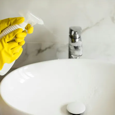 العناية بنظافة الحمام