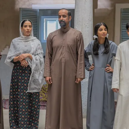 عائلة أبو إبراهيم في مسلسل شارع الأعشى- الصورة من حساب ألاء سالم على الانستغرام