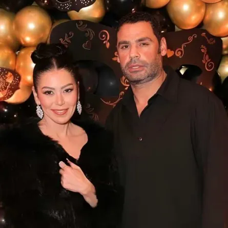 لقاء الخميسي وزوجها محمد عبد المنصف- الصورة من حسابها على إنستغرام