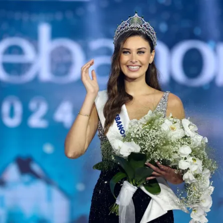 ندى كوسا Nada Koussa ملكة جمال لبنان 2024. مصدر الصورة: ANWAR AMRO / AFP